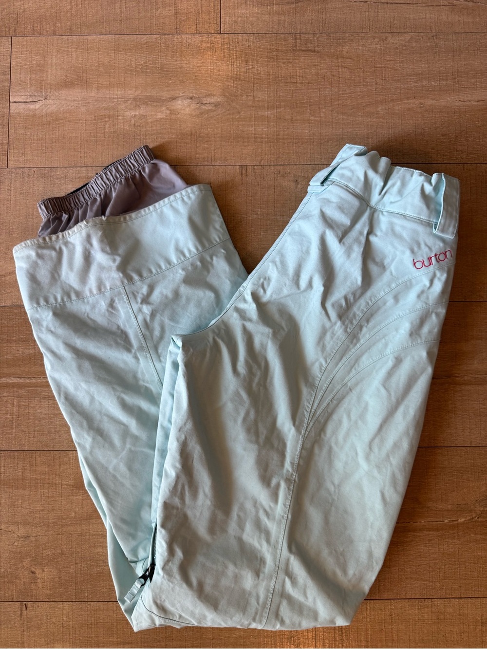 2000s burton snowboard pants mint sea green pink grey women’s medium